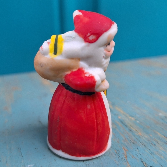 Miniature Santa Porcelain Mini Enesco Tiny Santa Clause Curio Stocking Stuffers - Picture 10 of 12